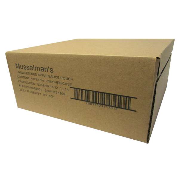 Musselmans Musselman's Squeezables Unsweetened Apple Sauce - 3.17 oz., PK48 FFASU1848MUS01
